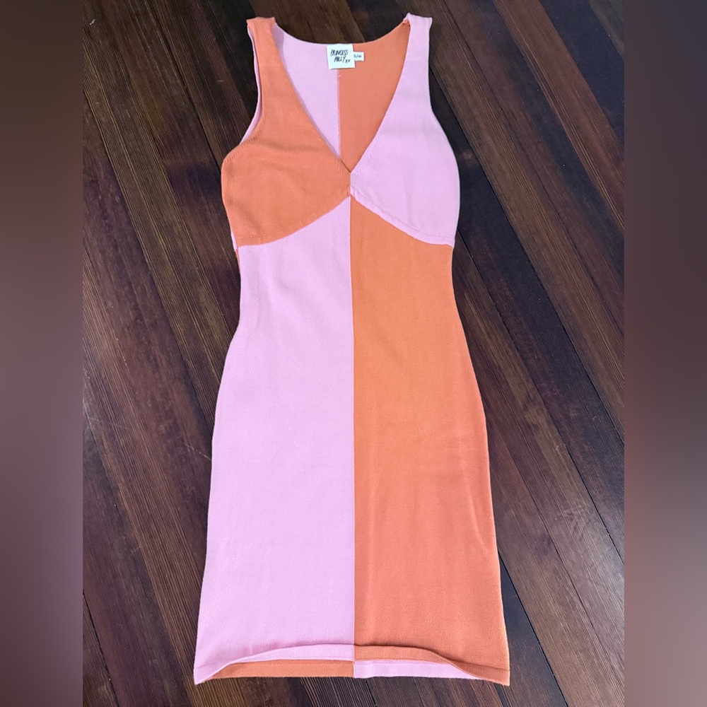 Princess Polly Pink and Orange Bodycon Midi Dress